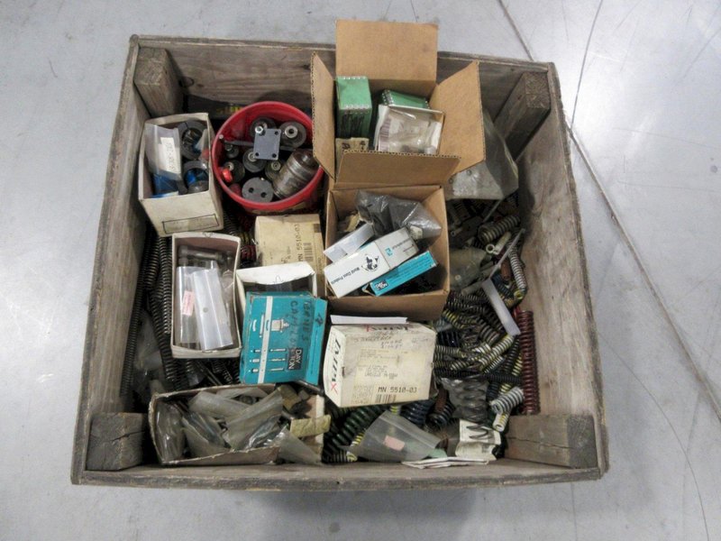 Mold and Die Assorted Springs, Punches, Pins and Other Hardware, Small Crate Full- Auction Item