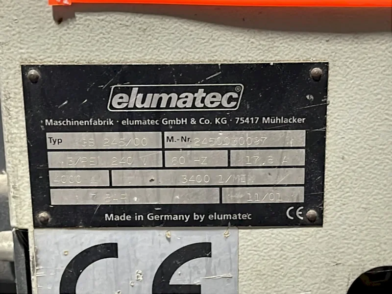 ELUMATEC 7 BAR, 16”X21” TABLE UP-CUT MITER SAW  -  MGS 245/00