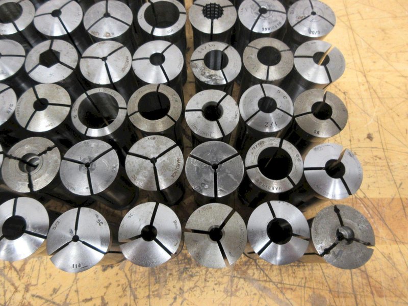 Hardinge 5C Collets (70pcs), Assorted Shapes and Sizes, Fractional, Metric, Emergency- Auction Item