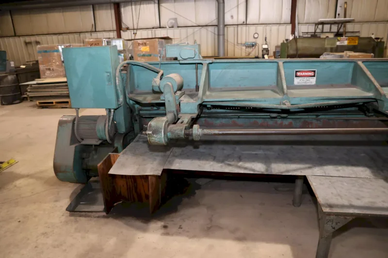10' x 10 GA WYSONG POWER SQUARING SHEAR, MODEL: 1010-RD
