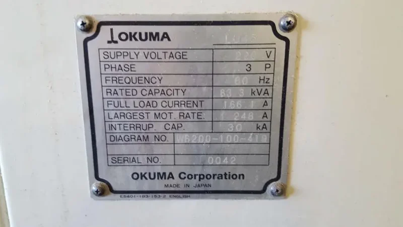 1996 OKUMA LU-45-1500 | Lathes, CNC (3-Axis or More)