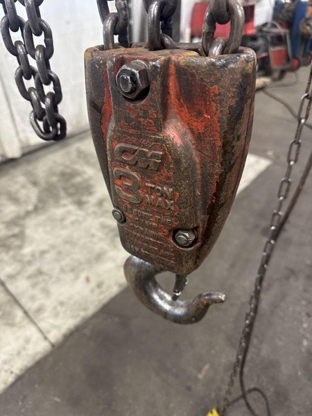 3 TON C &amp; M  ELECTRIC CHAIN HOIST: STOCK #77408