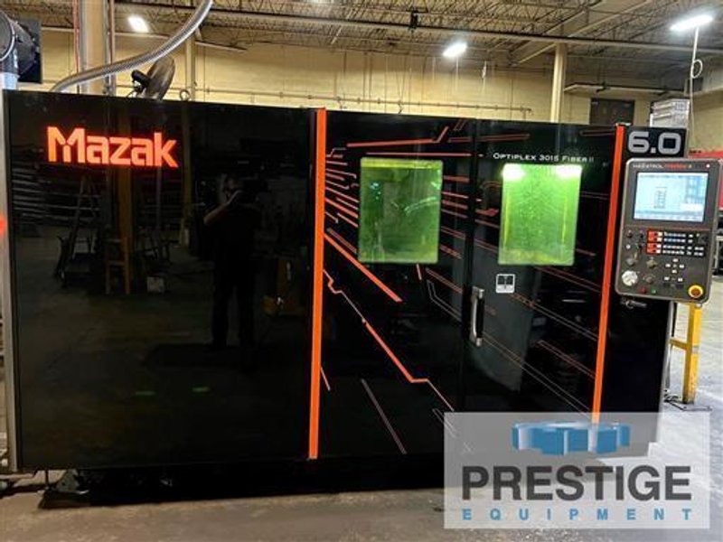 Mazak Optiplex 3015 Fiber III 6 KW CNC Laser Cutting System