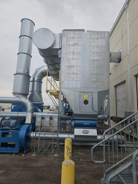 Nederman LBR-C SmartFilter Industrial Baghouse Dust Collector, 2023 – IIoT Controls, Reverse-Air Cleaning &amp; Chain Conveyor