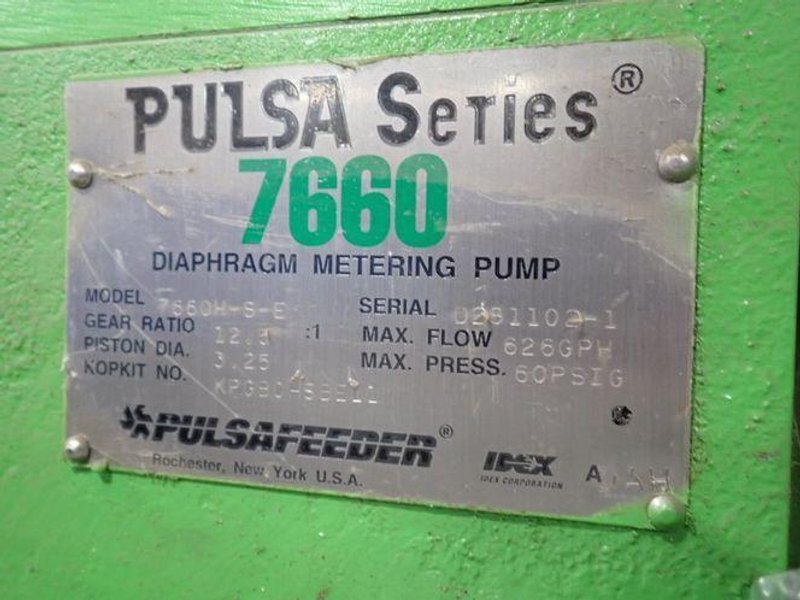 PULSAFEEDER 2 HP DIAPHRAGM METERING PUMP   -  7660H-S-E