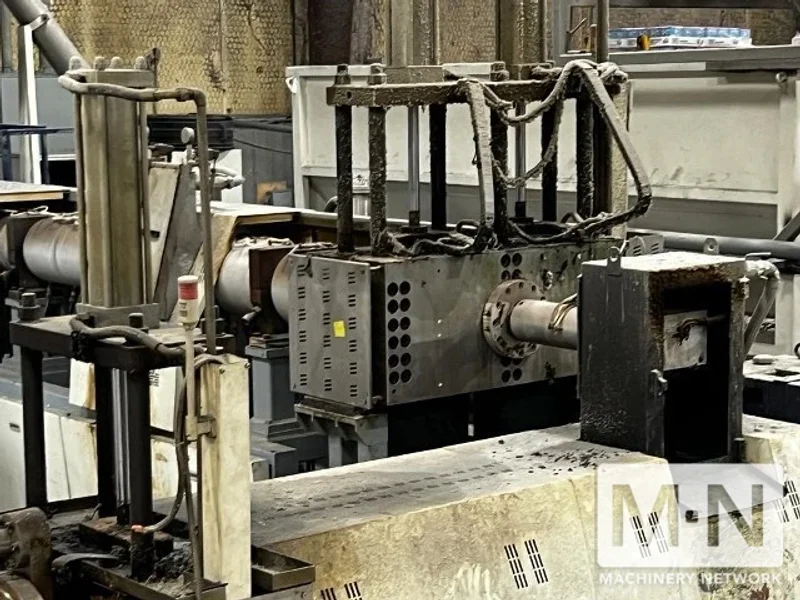 200 MM PURUI MODEL SJ200/32 DUAL EXTRUDER PELLETIZING LINE MFG 2018 (2) AVAILABLE