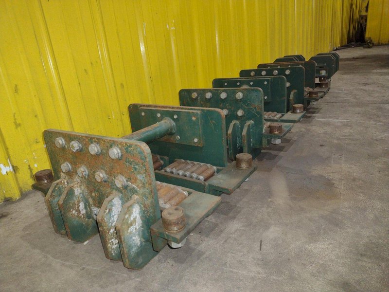 (4) 4 TON HILLMAN MODEL #B1-4  ROLLER TYPE MACHINERY MOVING SKATES: STOCK #22989