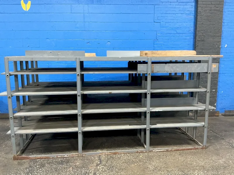 FIVE 60“X120” SHELVES, VARYING HEIGHTS SHELVING UNIT