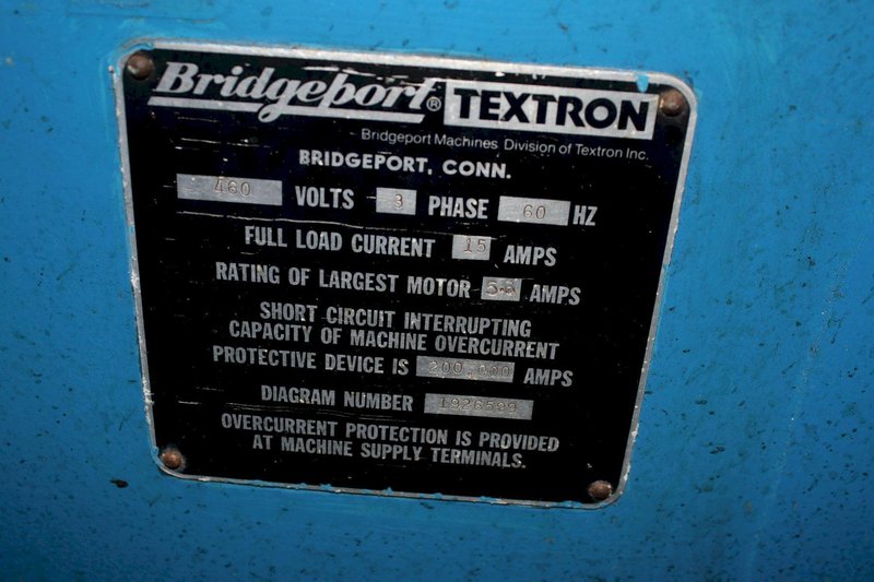 4 HP BRIDGEPORT SERIES II VERTICAL MILL: STOCK #75197
