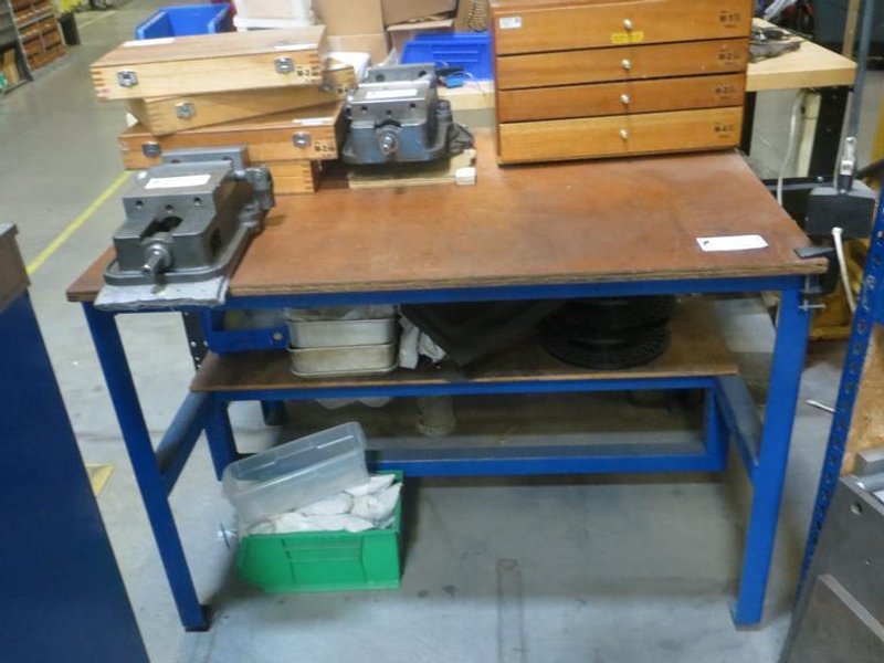 Workbench w Lower Shelf- NO Contents Except Work Light- Auction Item