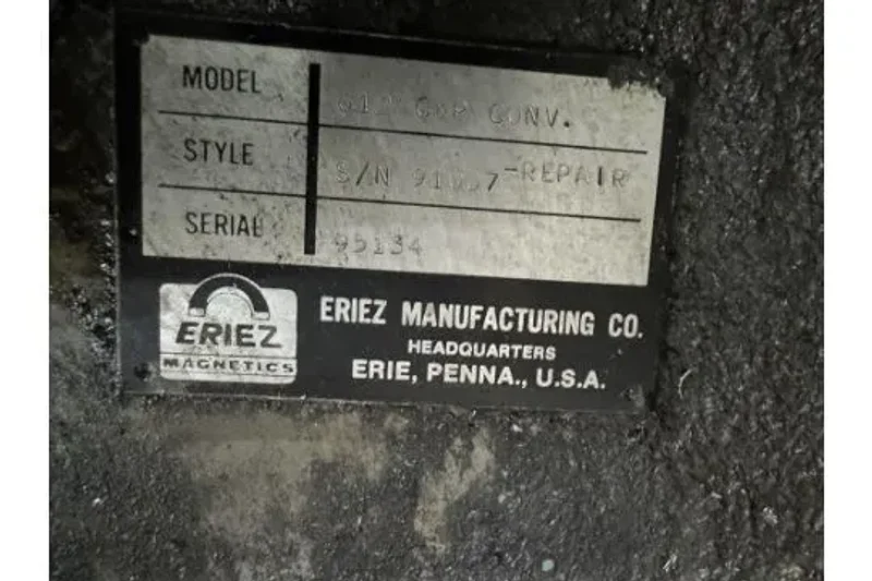 ERIEZ TGF-TRAC 12" WIDE MAGNETIC CONVEYOR, STOCK# 14369J