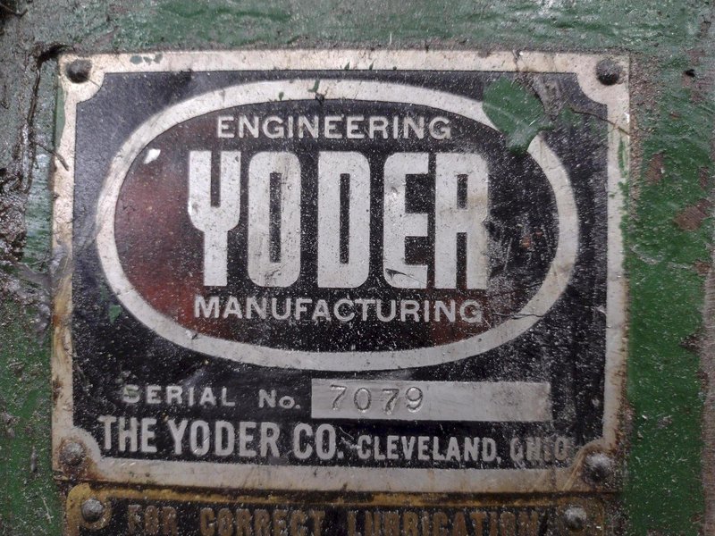 6 TON YODER MODEL #AC2 2 POST SLIDING DIE CUT OFF PRESS: STOCK #23654