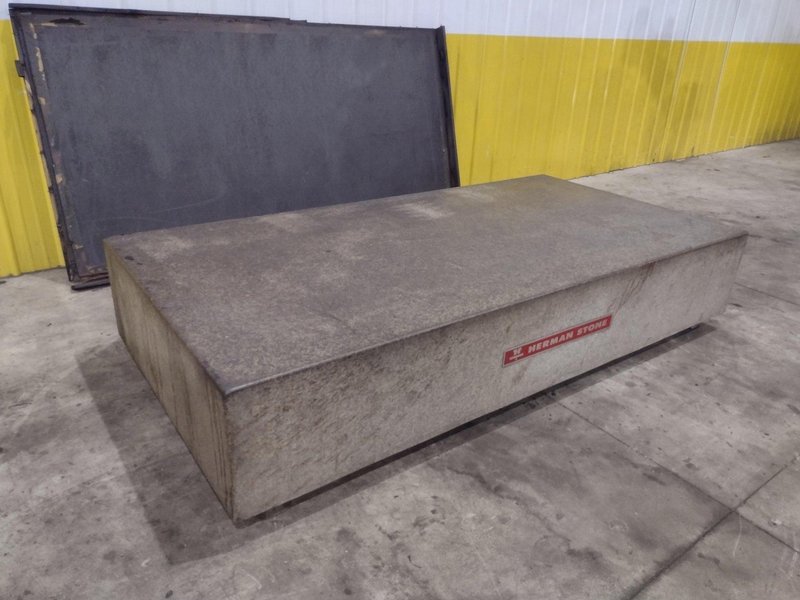96" X 48" X 16" HERMAN GRANITE SURFACE PLATE W/ STAND: STOCK #23472