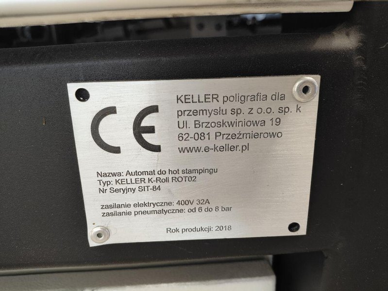 Automat HOT-STAMPINGOWY KELLER K-Roll ROTO 2 (2017)
