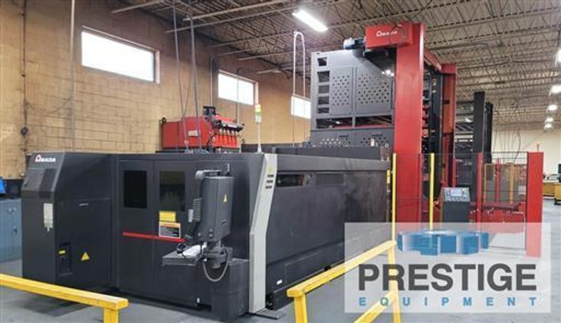 Amada LCG3015AJ 4KW Fiber Laser with ASFH Compact Load Unload &amp; Tower Storage System