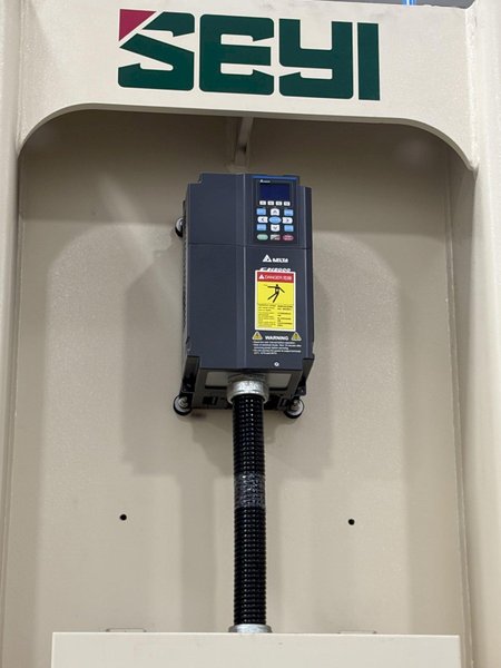 176 Ton Seyi Model SNS2-176 Straight Side Double Crank Press.New (2022) , 5.12" Str, 40-85 Spm vari, 15.75" Die height,72" x 30" BA, Low hours.