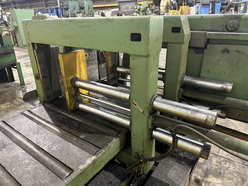 16" x 16" HYD-MECH MODEL #M-16A FULLY AUTOMATIC HORIZONTAL BANDSAW WITH POWER MITRE SWIVEL: STOCK #23105