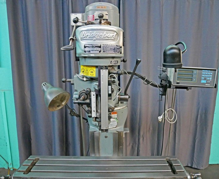 Bridgeport 9" x 42" 8-Speed Step-PUlley Vertical Milling Machine, Series I