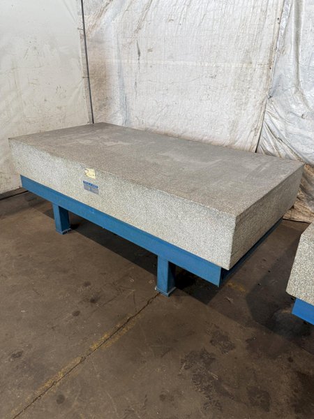 48" X 96" X 14" ROCK OF AGES GRANITE SURFACE PLATE W/ STAND. STOCK # 0756326