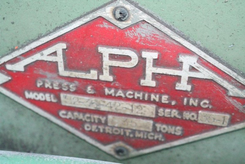 35 TON ALPHA #52-35-42-12 PRE NOTCH PRESS: STOCK #64617