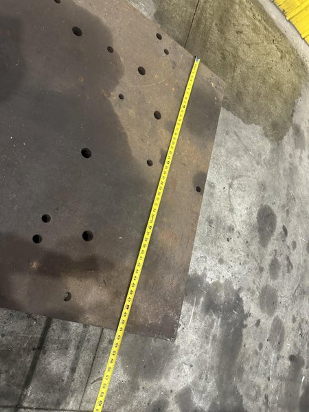 114&quot; X 51&quot; X 7&quot; HIGH STEEL LAYOUT RISER PLATE: STOCK #23182