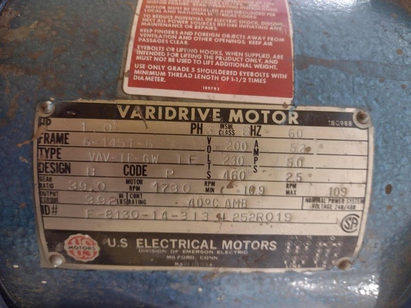 36" X 20 HP AEM BELT GRINDER &amp; SANDER: STOCK 15795