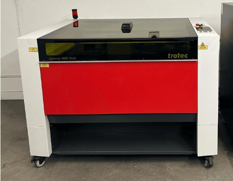 120W Co2/10-50W Fiber Trotec Speedy 400 Flexx, 2023 – Includes Bofa AD1550iQ Fume Extractor
