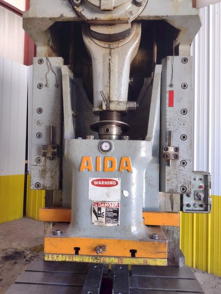 165 TON AIDA MODEL #PC-15(2) MECHANICAL CRANK GAP FRAME PRESS  7.8" STROKE : YOBRO #25990
