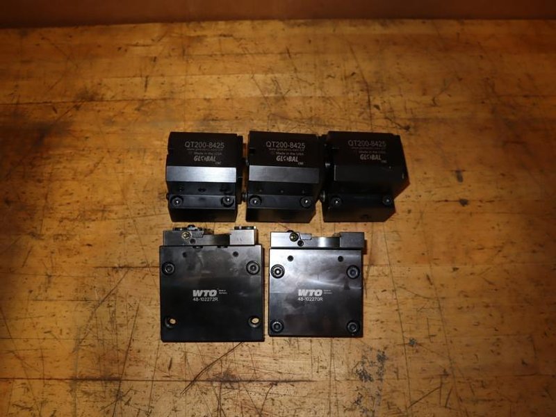 WTO Cut Off Holder 48-102272R (2) &amp; GlobalCNC 1” ID 2&quot; CL Static Tool Block QT200-8425 (3)- Auction Item