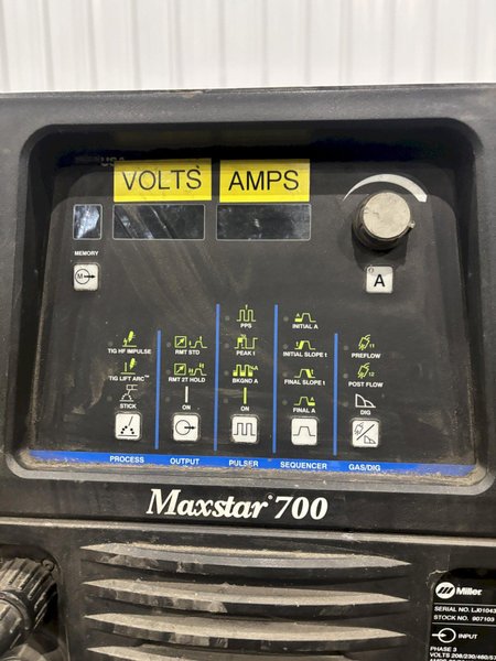 MILLER MAXSTAR 700 TIG WELDER: STOCK #22594