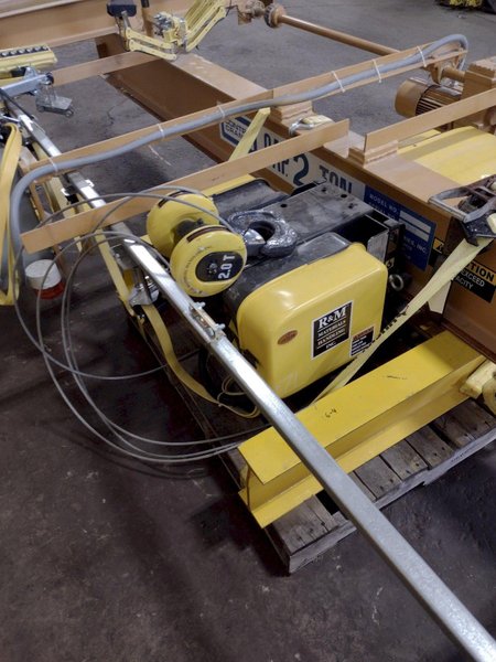 2 TON X 13' CONTRX CRANES / R&amp;M HOIST UNDERSLUNG BRIDGE CRANE: STOCK #16541