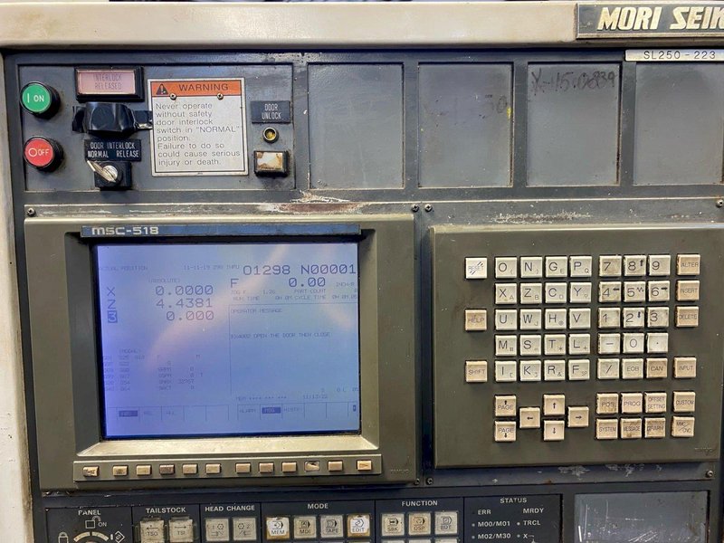 Mori Seiki SL-250B CNC Lathe, 1997 – Tailstock, Probe