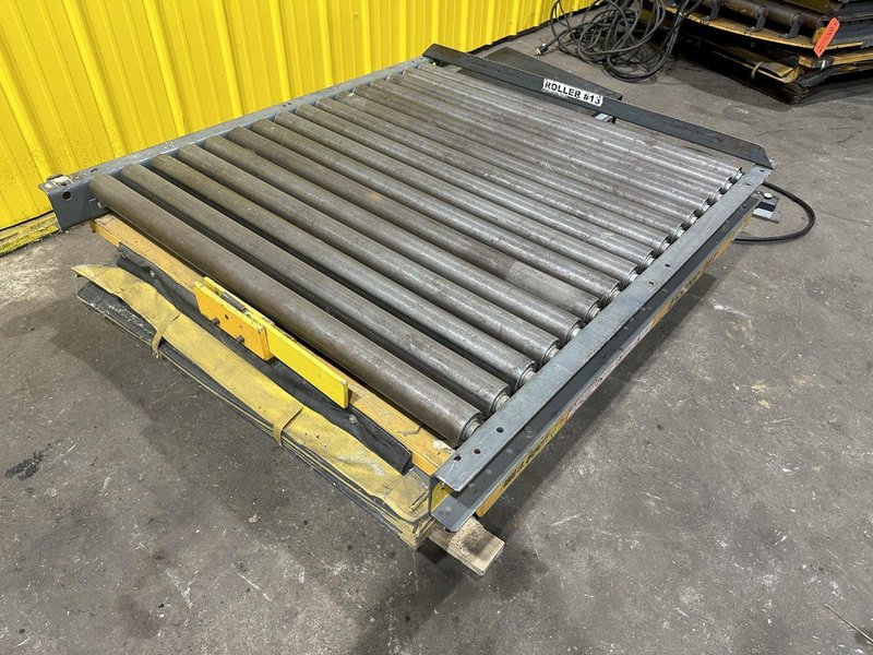 4,000 LBS X 60&quot; X 48&quot; ECONO LIFT HYDRAULIC SCISSOR LIFT TABLE WITH ROLLER CONVEYOR TOP, 115 VOLT: STOCK #20962