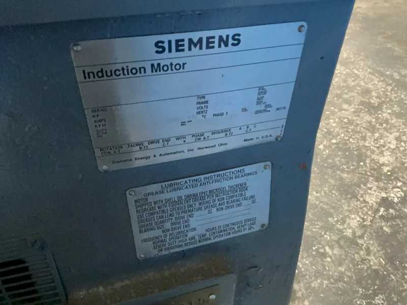 SIEMENS 1000 HP INDUCTION MOTOR