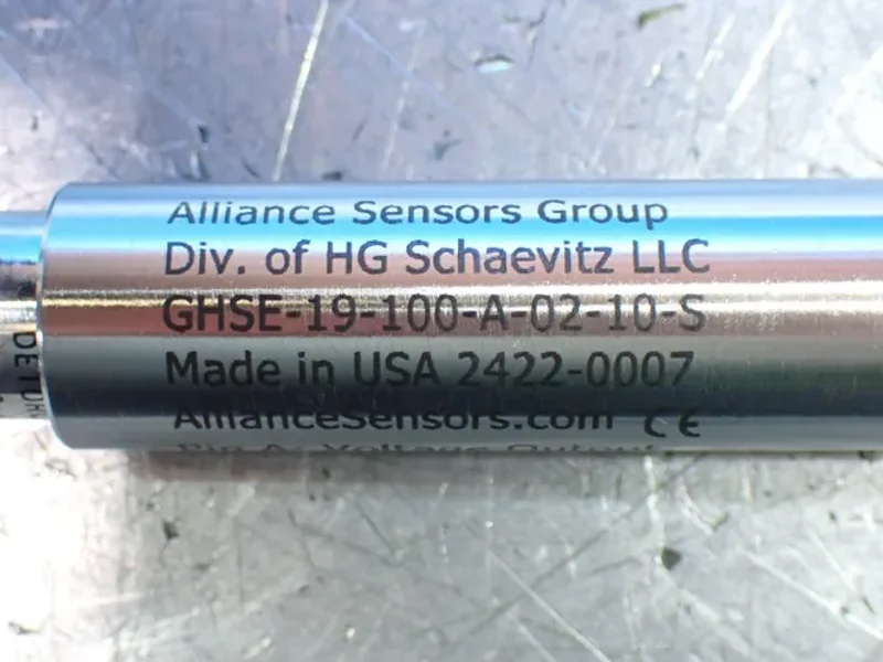 ALLIANCE SENSORS GROUP 2 LINEAR VARIABLE INDUCTIVE TRANSDUCER POSITION SENSORS  -  GHSE-19-100-A-02-10-S