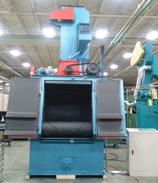 10 Cubic Foot Rubber Belt Tumble Shot Blast Machine &quot;System&quot; with Dust Collector