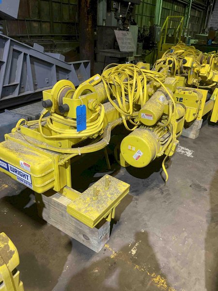 Wright 10 ton electric hoist Model C3W10D036-15M4D1 s/n 533-20-10550, drum# 4, 15/5 fpm, 38' lift, 460 volt, wth pendent controls