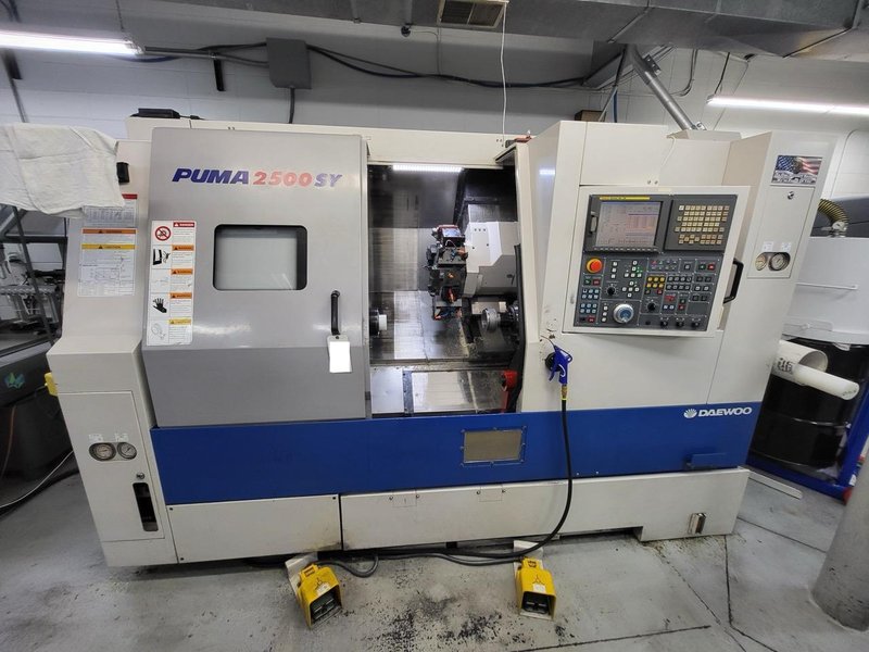 Daewoo PUMA 2500SY Multi-Axis CNC Lathe, 2004 – Tool Setter, Sub Spindle