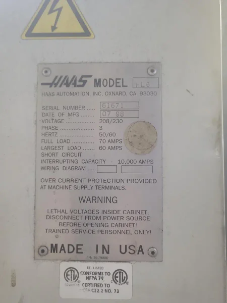 1999 HAAS HL-6 | Lathes, CNC