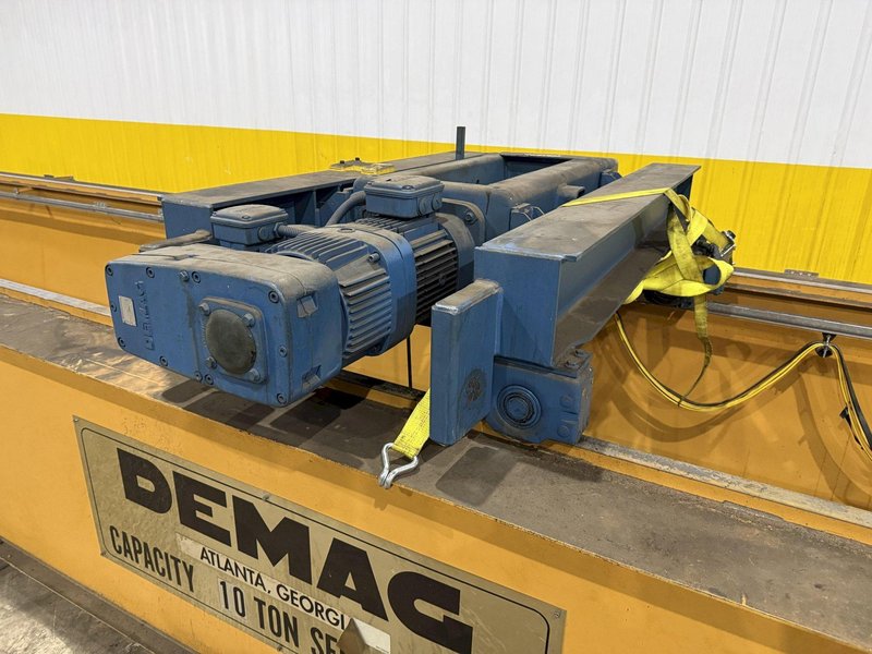 10 TON X 50' DEMAG DOUBLE GIRDER BRIDGE CRANE, NEW 1998: YOBRO #24519