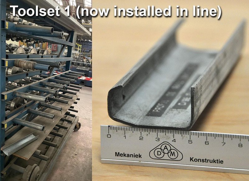 Jidet rollforming line with 7 tool sets