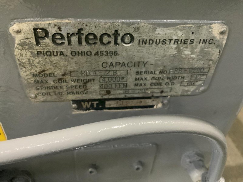 4000 LB X 12" PERFECTO RD4-12B DOUBLE END COIL REEL: STOCK #81144