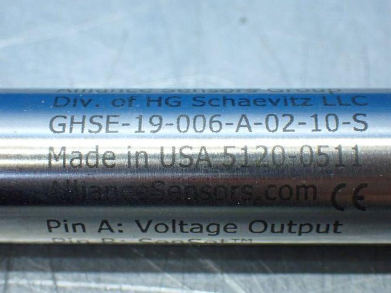 ALLIANCE SENSORS GROUP 2 LINEAR VARIABLE INDUCTIVE TRANSDUCER POSITION SENSORS  -  GHSE-19-006-A-02-10-S