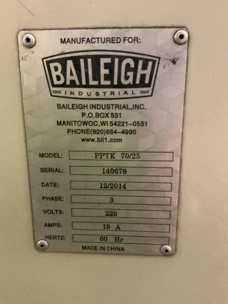 77 TON X 8' BAILEIGH CNC HYDRAULIC PRESS BRAKE: STOCK #80291