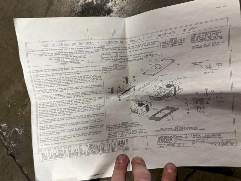 EATON 2500A POW-R-WAY III Copper Expansion Joint 480V, 3PH, 3G NEW
