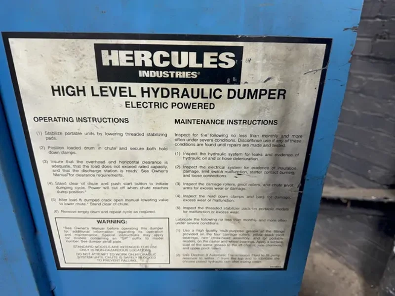 HERCULES 1500 LBS HYDRAULIC DUMPER