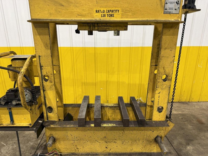 100 TON ENERPAC MODEL #GPEM3420Y H-FRAME HYDRAULIC PRESS: YOBRO #25886