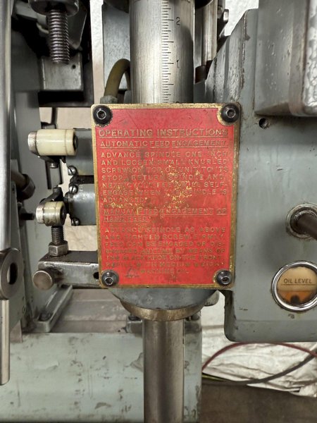 6-SPINDLE ALLEN VARIABLE-SPEED GANG DRILL PRESS. STOCK # 0550325