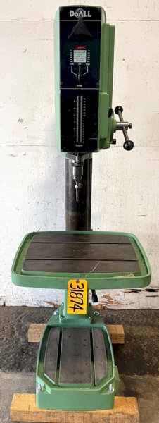 24&quot; Doall Single Spindle Drill DG-24, Gear Head, 90-3360 RPM, 16&quot; x 20&quot; T-Slot Table, Clean