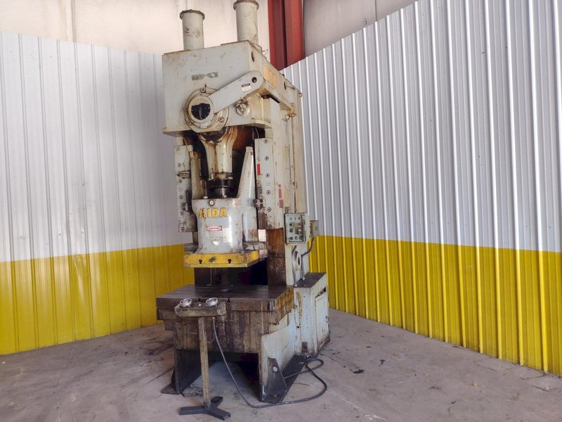 165 TON AIDA MODEL #PC-15(2) MECHANICAL CRANK GAP FRAME PRESS 7.87" STROKE : YOBRO #25991
